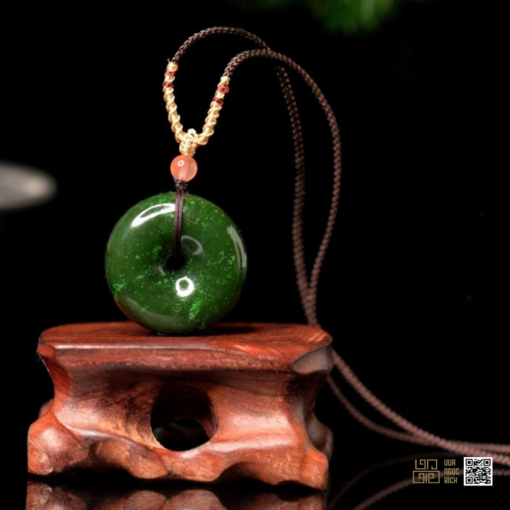 Mặt Dây Đồng Điếu Ngọc Bích Nephrite Jade (VNB-MD705)