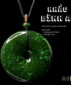 Mặt Dây Đồng Điếu Ngọc Bích Nephrite Jade (VNB-MD706)
