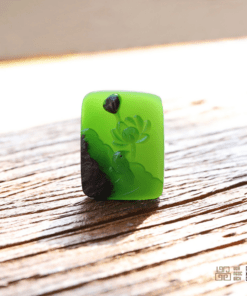 Mặt Dây Liên Hoa Sen Ngọc Bích Nephrite Jade VIP (VNB-MD710)