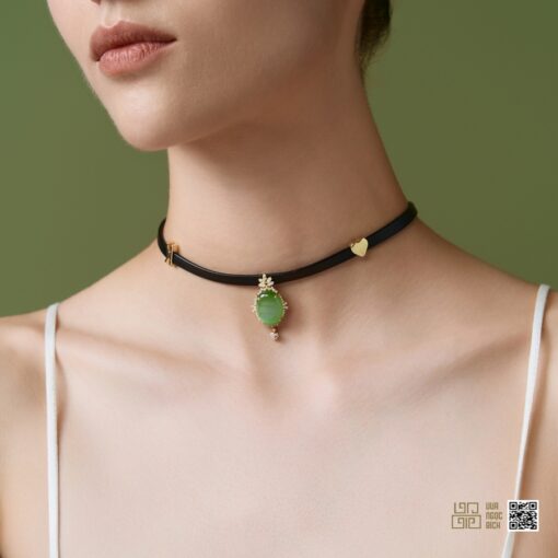 Mặt Dây Ngọc Bích Nephrite Jade Mắt Mèo VIP (VNB-MD719)