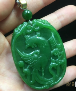 Mặt Dây Phượng Hoàng Ngọc Bích Nephrite Jade VIP (VNB-MD714)