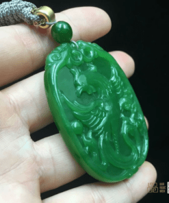 Mặt Dây Phượng Hoàng Ngọc Bích Nephrite Jade VIP (VNB-MD714)