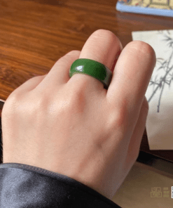 Nhẫn Ngọc Bích Nephrite Jade Liền Khối (VNB-NN711)