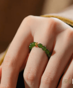 Nhẫn Ngọc Bích Nephrite Jade Nữ (VNB-NN701) 14 Nhẫn Ngọc Bích Nephrite Jade Nữ (VNB-NN701)
