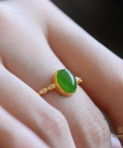 Nhẫn Ngọc Bích Nữ Nephrite Jade (VNB-NN704)