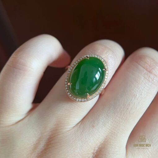 Nhẫn Ngọc Bích Nữ Nephrite Jade (VNB-NN705)