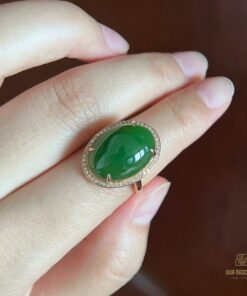 Nhẫn Ngọc Bích Nữ Nephrite Jade (VNB-NN705) 14 Nhẫn Ngọc Bích Nữ Nephrite Jade (VNB-NN705)
