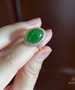 Nhẫn Ngọc Bích Nephrite Jade Nữ (VNB-NN706) 14 Nhẫn Ngọc Bích Nephrite Jade Nữ (VNB-NN706)
