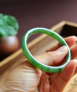 Vòng Tay Ngọc Bích Nephrite Jade Bản Liền Khối (VNB-VT810)