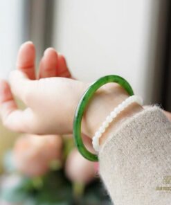 Vòng Tay Ngọc Bích Nephrite Jade Bản Liền Khối (VNB-VT810)