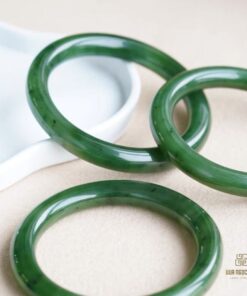 Vòng Tay Ngọc Bích Nephrite Jade Bản Liền Khối (VNB-VT830)