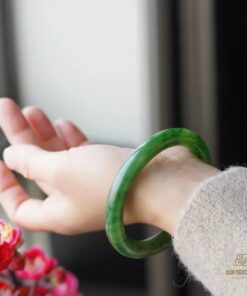 Vòng Tay Ngọc Bích Nephrite Jade Bản Liền Khối (VNB-VT830)